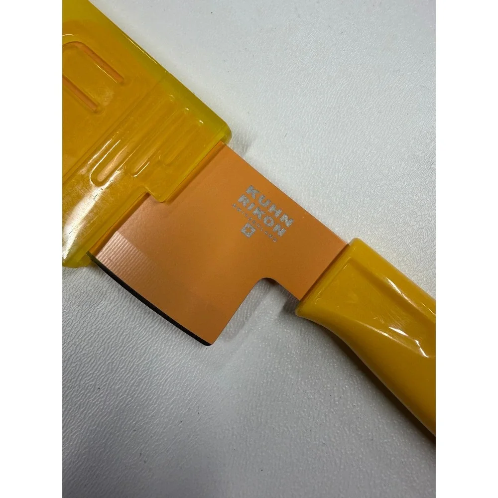 Kuhn Rikon Colori Mini Cleaver Orange Yellow Non-Stick Knife with Sheath